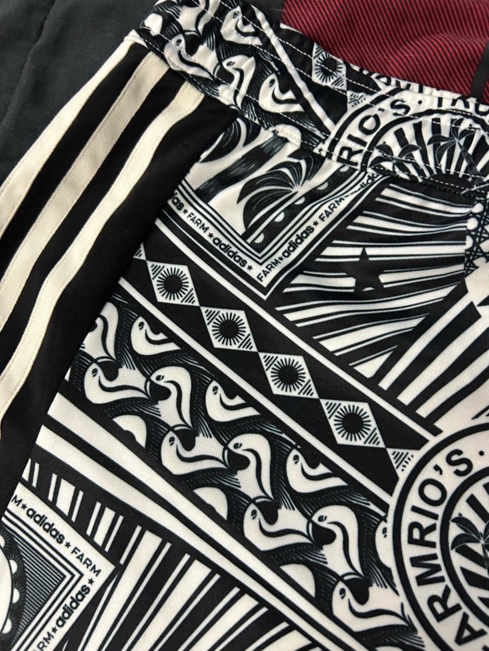 FARM Rio x ADIDAS Black & White Graphic Circle Skirt - Picture 4 of 14